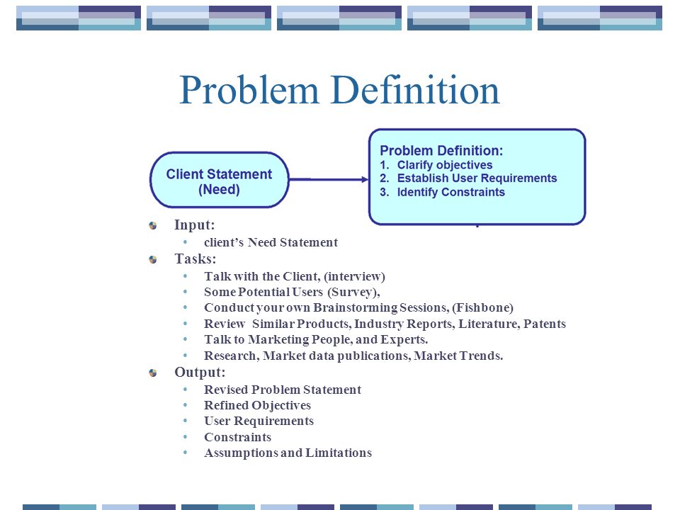 Defining a Project Problem Statement